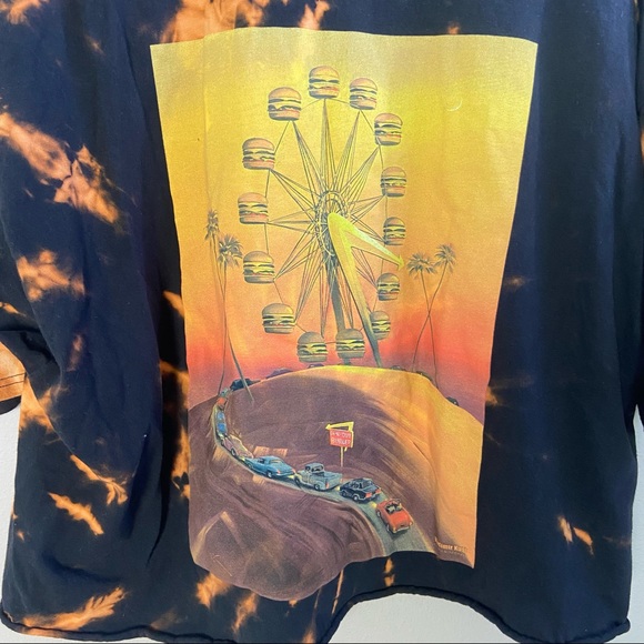 In-N-Out Burger Cropped Bleach Dyed 70th Anniversary 2018 Tee XXL - Picture 4 of 9